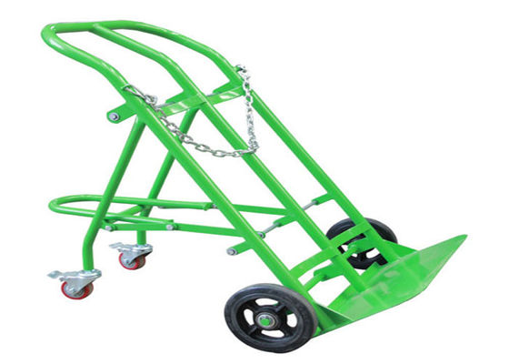 Fold Down Single Double Gas Cylinder Hand Truck Trolley With Restraining Strap